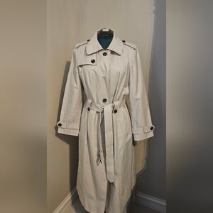 London Fog Classic Cream Trench Coat LIKE NEW